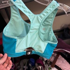 Champion Blue Sports Bra with Racerback Design